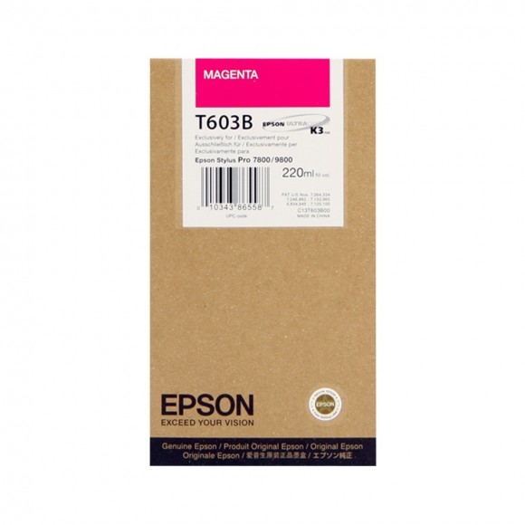 Epson Magenta Ink 7880/9800 220ml T603B00